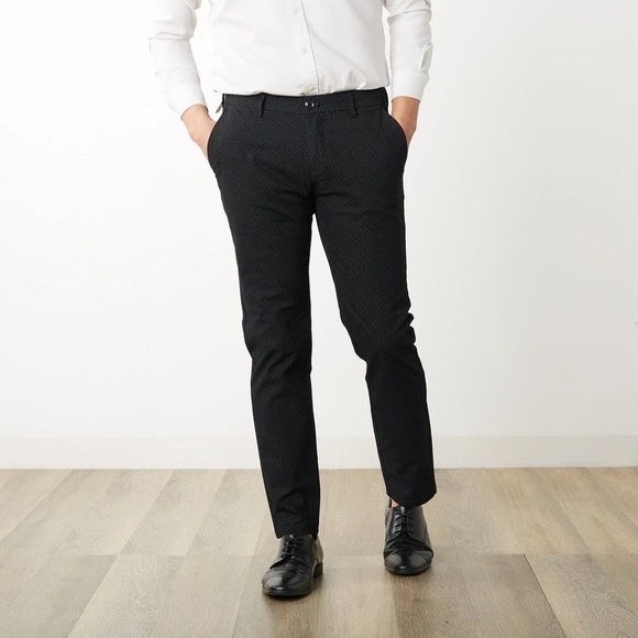 Tailored Recreation Premium Comfort-Fit Casual Stretch Chino Pants Navy size 34
